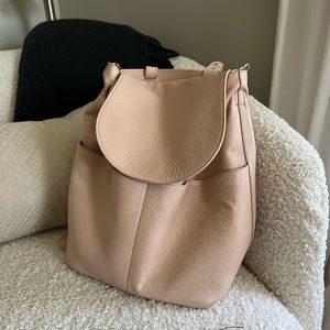 Cuyana Blush Leather Backpack